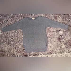 Michael Kors‎ Gray Long Sleeve Sweater Dolman Knit Zipper Detail Women Large EUC
